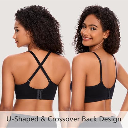 HBselect Nursing Bras for Breastfeeding 5Pack Women Maternity Bras - color: 5pack(black/Black/Grey/Nude/White), size: X-Large