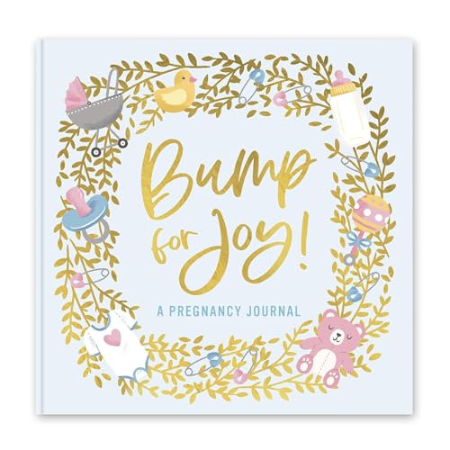 Studio Oh! Pregnancy Journal Bump for Joy Hardcover 9 x 9 in Books Blue - color: Blue