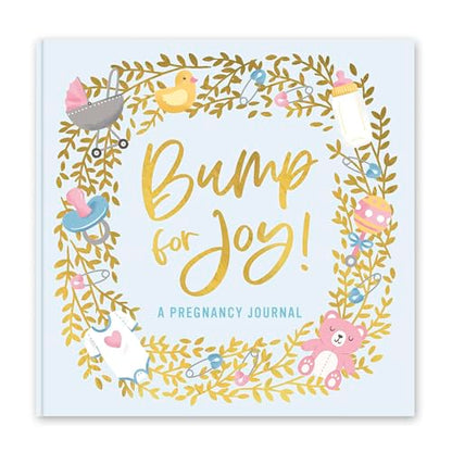 Studio Oh! Pregnancy Journal Bump for Joy Hardcover 9 x 9 in Books Blue - color: Blue