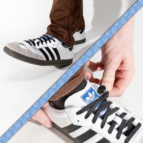 Lock Laces Flat No Tie Elastic Shoelaces for Casual & Fashion Shoes - color: Light Gray