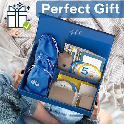 Baby Keepsake Box, Gift for New Parents and Expecting Mom, Baby Memory Box - color: Blue