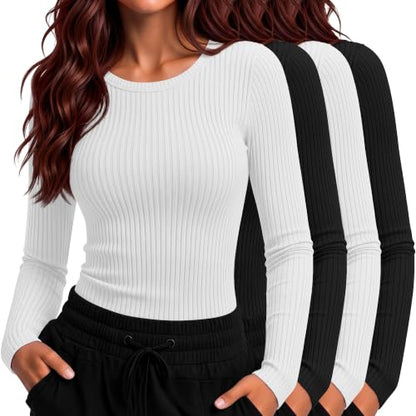 4 Pack Women's Underscrub Shirts - color: White, Black, size: Medium