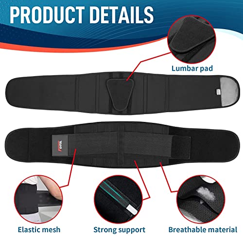 FEATOL Back Brace for Women & Men, Lower Back, Sciatica Pain Relief - color: Black, size: Small/Medium (24.4"-29.8")