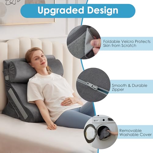 MEGCXIT Wedge Pillow Set for After Surgery, Bed Wedge, 3PCS, Grey - color: Grey, size: 3pcs