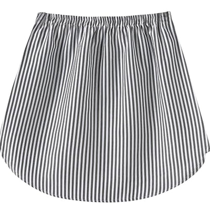 Girstunm Adjustable Shirts Extender Underskirt - color: Black Stripe, size: Large