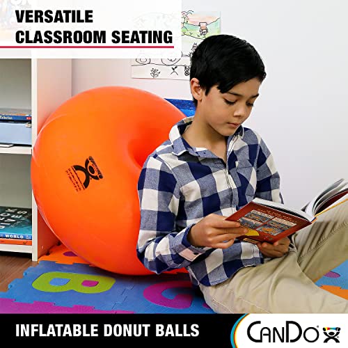 CanDo Donut Exercise, Workout, Core Training, Swiss Stability Ball for Yoga, Pilates and Balance Training in Gym, Office or Classroom - style: 18-inch
