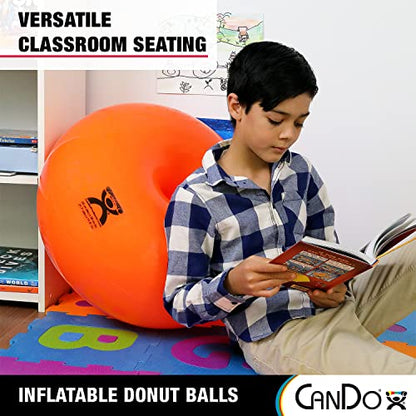 CanDo Donut Exercise, Workout, Core Training, Swiss Stability Ball for Yoga, Pilates and Balance Training in Gym, Office or Classroom - style: 18-inch