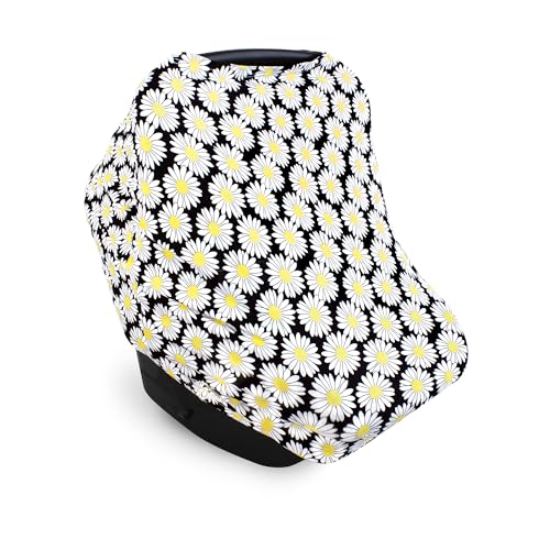 Hudson Baby Unisex Baby Multi-use Car Seat Canopy, Pretty Daisy, One Size - color: Pretty Daisy