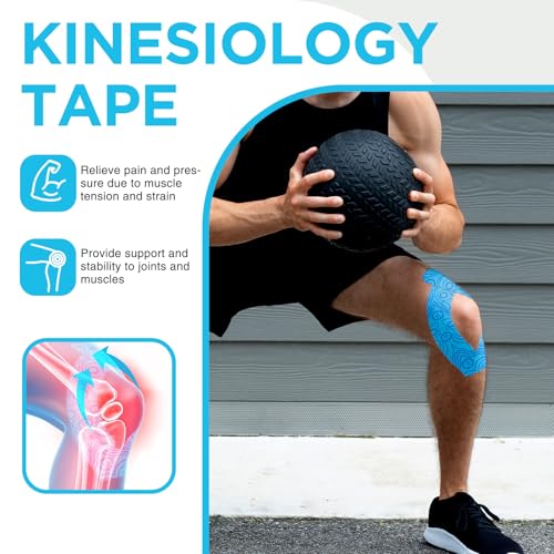 OK TAPE Precut Y-Shape Kinesiology Tape for Shoulder, Knee, Back, 10 Pcs - color: Beige