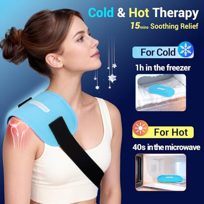 Comfytemp Gel Ice Packs for Injuries Reusable, Hot Cold Compress Ice Packs - size: 10"x5"