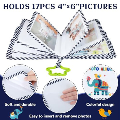 ZOIIWA Baby's My First Family Album Soft Photo Cloth Book (Elephant) - style: Elephant