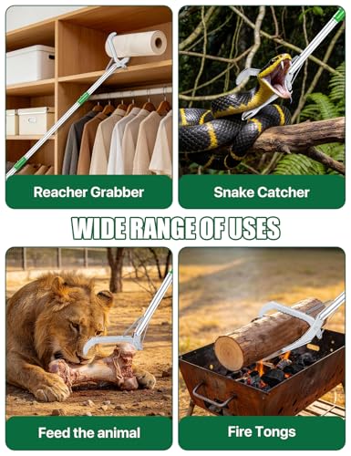 Grabber Reacher Tool, 50" Foldable Extra Long Snake Grabber