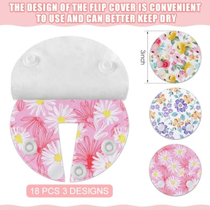 Breling 18 Pack G Tube Button Covers for Kids, Gtube Pads, Summer