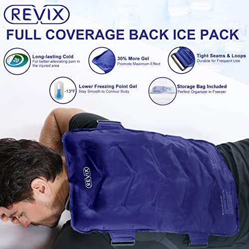 REVIX Full Back Ice Pack for Injuries and Hip Ice Pack Wrap for Bursitis