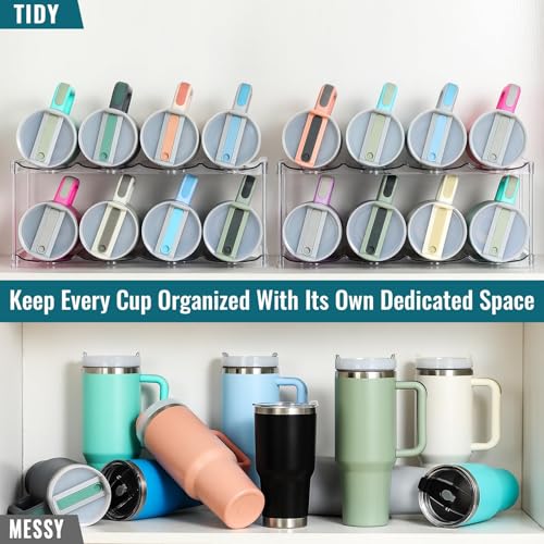 Premium Water Bottle Organizer for Stanley 40OZ & Various Bottles, Tumblers - size: 2 Tier for 8