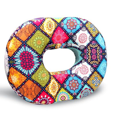 Donut Pillow for Hemorrhoids Seat Cushion for Tailbone Pain Relief - color: Boho