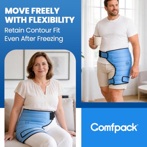 Comfpack Hip Ice Pack Wrap After Surgery,2 Hours Long Lasting Cold Therapy - size: Large