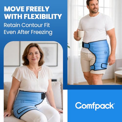 Comfpack Hip Ice Pack Wrap After Surgery,2 Hours Long Lasting Cold Therapy - size: Large