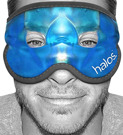 MyHalos Cooling Gel Eye Mask, Cold Ice Pack for Puffy Eyes & Dark Circles - color: Blue - 1 Pack