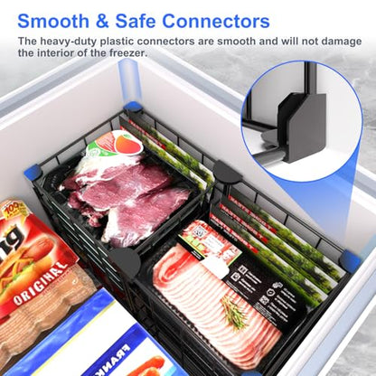 Freezer Organizer Bins Freezer Dividers for Freezer Compressor Area