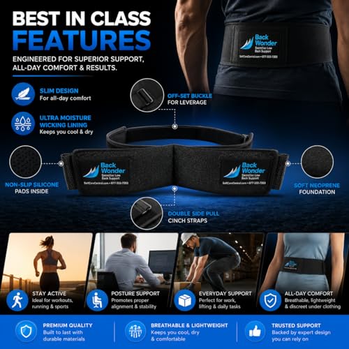 SI Belt - Enhanced Comfort Sacroiliac Joint Support Belt for Men & Women | Ideal for Sciatica & Lower Back Pain Relief | For Daily Use & Physical Activities (Small) - size: Small