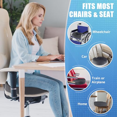 BlissTrends Donut Pillow Seat Cushion, Memory Foam Lifting Cushions - color: Grey, size: XX-Large