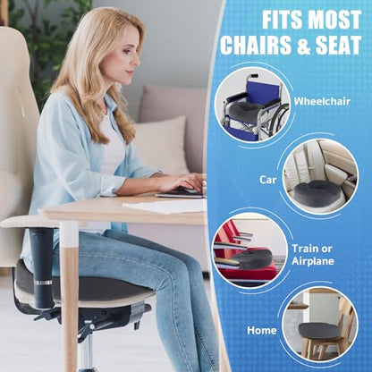 BlissTrends Donut Pillow Seat Cushion, Memory Foam Lifting Cushions - color: Grey, size: XX-Large