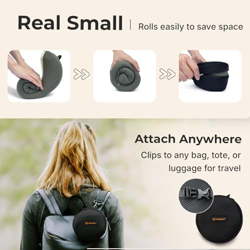 Ergonomic Travel Neck Pillow for Airplanes & Cars, Medium - size: Medium (Neck Size: 12.8"-14.3")