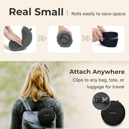Ergonomic Travel Neck Pillow for Airplanes & Cars, Medium - size: Medium (Neck Size: 12.8"-14.3")