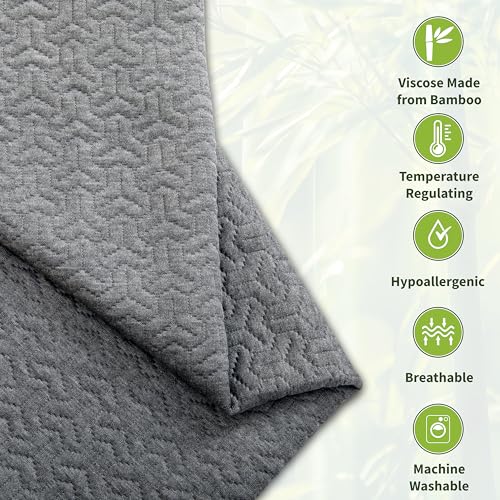 Wedge Pillow Cover 24x24x7 in, Zipper & Pockets, Gray - color: Gray