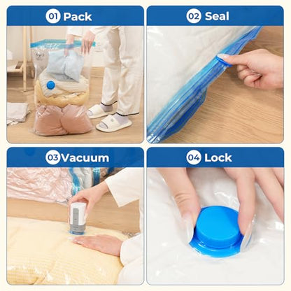 ETENWOLF 20 Jumbo Vacuum Storage Bags for Travel with Wireless Pump - size: 20 Jumbo Size-E
