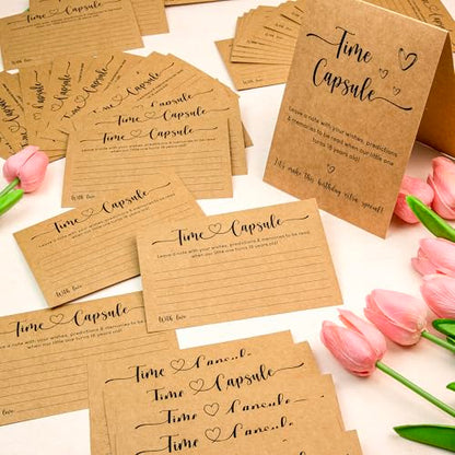 Woodamore Time Capsule Cards 1st Birthday, Keepsake Notes with Table Sign - color: Time Capsule Card
