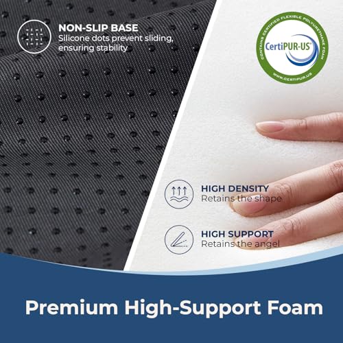 Leg Elevation Pillow for Knee Replacement Surgery Recovery with Handle - color: Navy