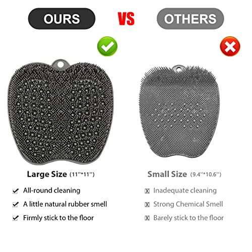 HONYIN XL Large Shower Foot Scrubber Mat with Non-Slip Suction Cups