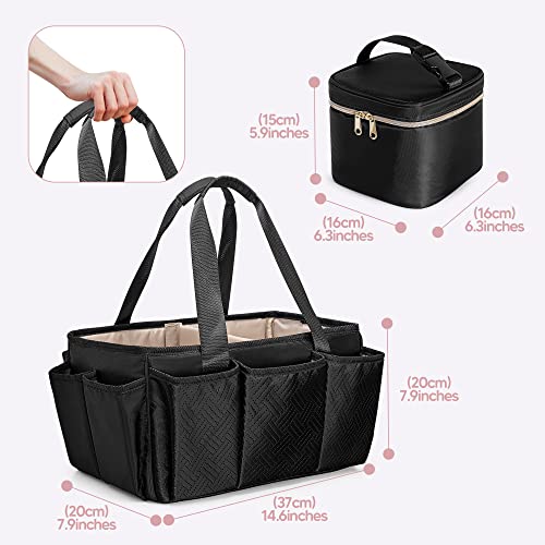 Fasrom Wearable Breast Pump Bag with Cooler Compartment and Ice Pack Bundle with Breast Pump Caddy Organizer Bag with Breastmilk Cooler