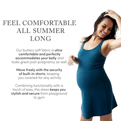 Ingrid & Isabel Everyday Active Maternity Dress - color: Navy Blue, size: Medium