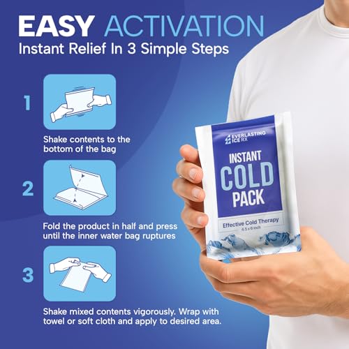 25 Pack Instant Ice Packs for Injuries, Disposable Instant Cold Pack - style: 25 Pack