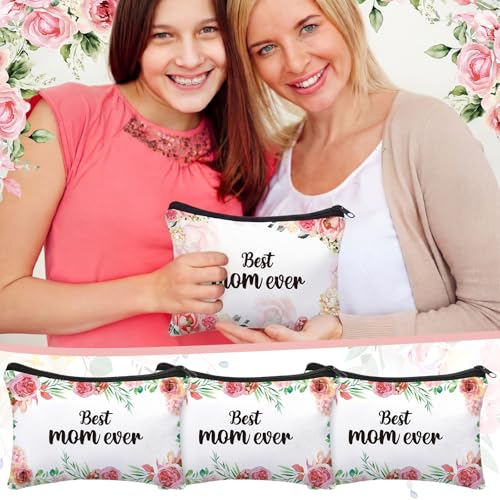 Tallew 10 Pcs Best Mom Ever Makeup Bags Gifts, Rose - style: Rose