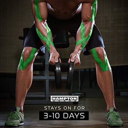 Hampton Adams Kinesiology Tape, Uncut Roll, Waterproof Muscle Support - color: Green, size: 2in x 135ft (1 Roll)