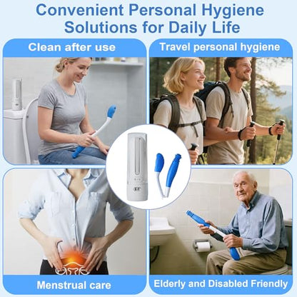 Electric Portable Bidet Toilet Aids Wiper Tool Set, White - color: White