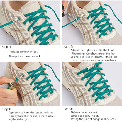 anan520 Tieless Elastic Shoe Laces, Elastic Shoelaces for Kids & Adults - color: Burgundy