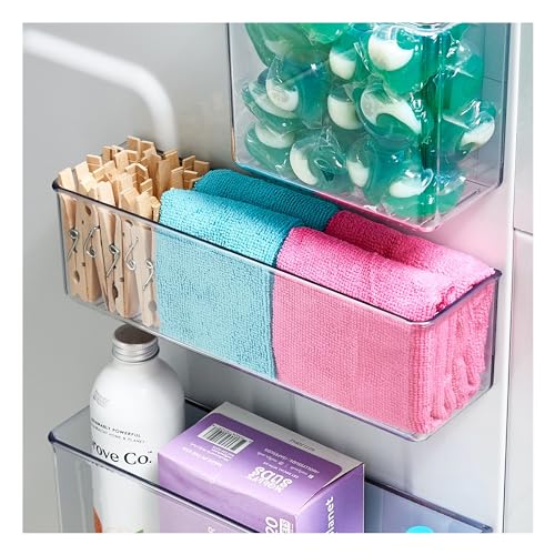 iDesign Magnetic Medium Clear Plastic Organizer Bins - size: Medium, style: Pack of 1