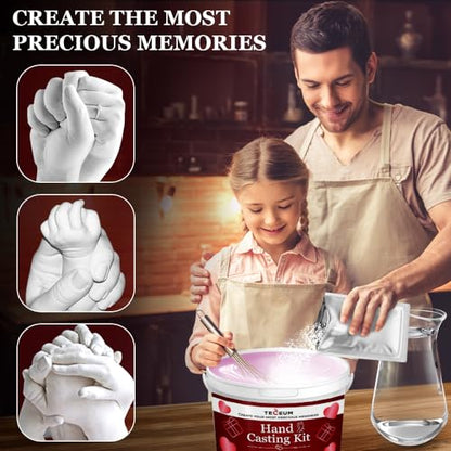 TECEUM Hand Casting Kit – Unique Gift for Couples, Family, Babies & Adults