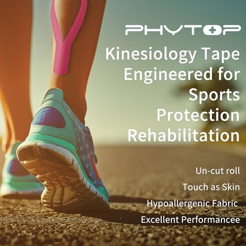 Pink Athletic Kinesiology Tape 2 Rolls for Muscle & Joint Support - color: Pink