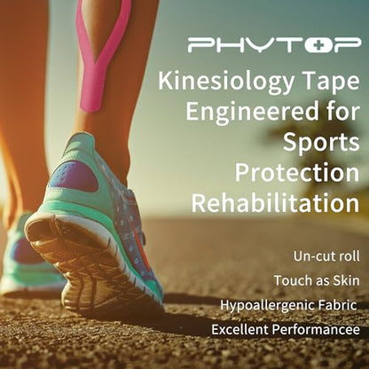 Pink Athletic Kinesiology Tape 2 Rolls for Muscle & Joint Support - color: Pink