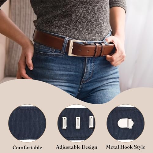 uxcell 4Pcs Hook Extenders for Pants, Adjustable Jeans Extenders for Women Men Pant Trousers Jeans (Navy Blue, 3.2x1.4inch) - color: Navy Blue