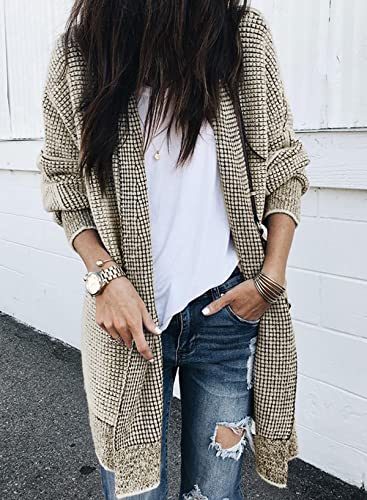 Sidefeel Cardigan Sweaters for Women 2026 Fall Outfits - color: Apricot, size: Medium