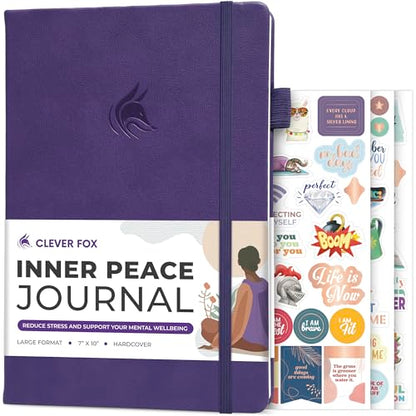 Clever Fox Inner Peace & Anxiety Journal for Women, Wellness Purple - color: Purple