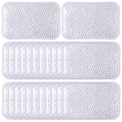 Trelaco 24 Pcs Clear Gel Bead Ice Pack 4 x 6 Inch Reusable Hot Cold Pack - color: Clear