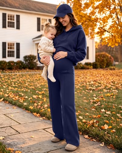 G4Free EverGoing Maternity Dress Pants Pregnancy Slacks - color: Royal Blue, size: Small